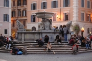 Fontana Piazza Santa Maria In Evening - Trastevere - Roma